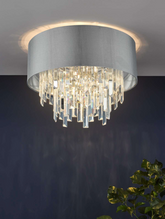 Halle 4 lt Flush with Grey Shade and Crystal